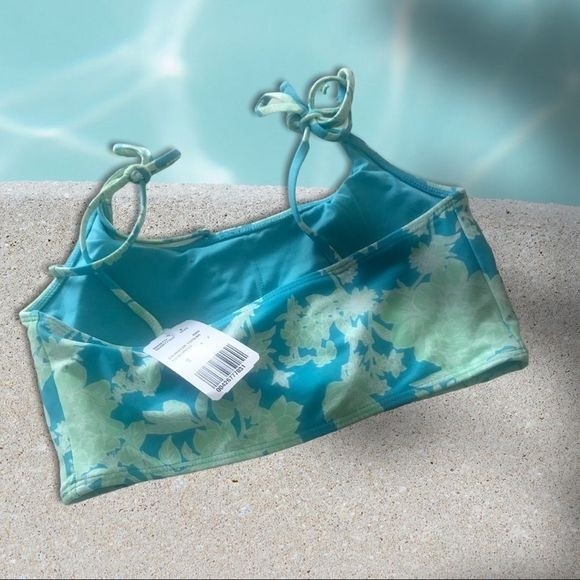 FOREVER 21 Swimwear Top Aqua/ Green Size S - Picture 2 of 4